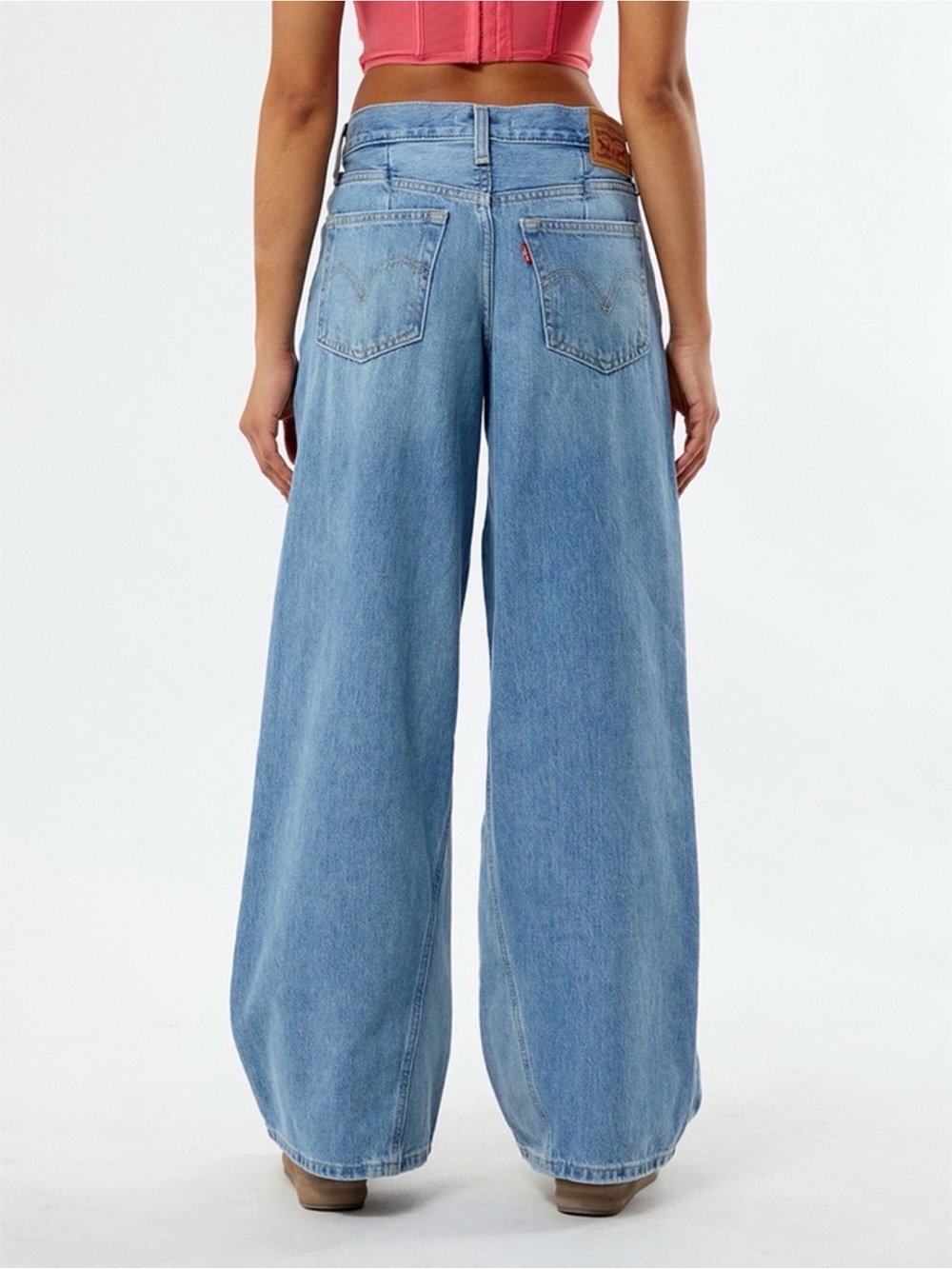 Levi's '94 Baggy Wide Leg High Waist Jeans in "Charlie Boy" Light Wash 90s Sz 27 - Picture 3 of 12